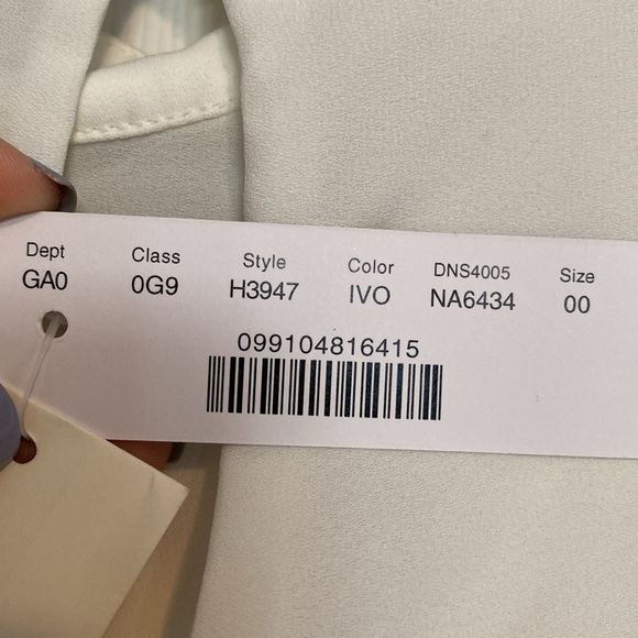 NWT J. Crew White Blouse Size 00 - Picture 7 of 7